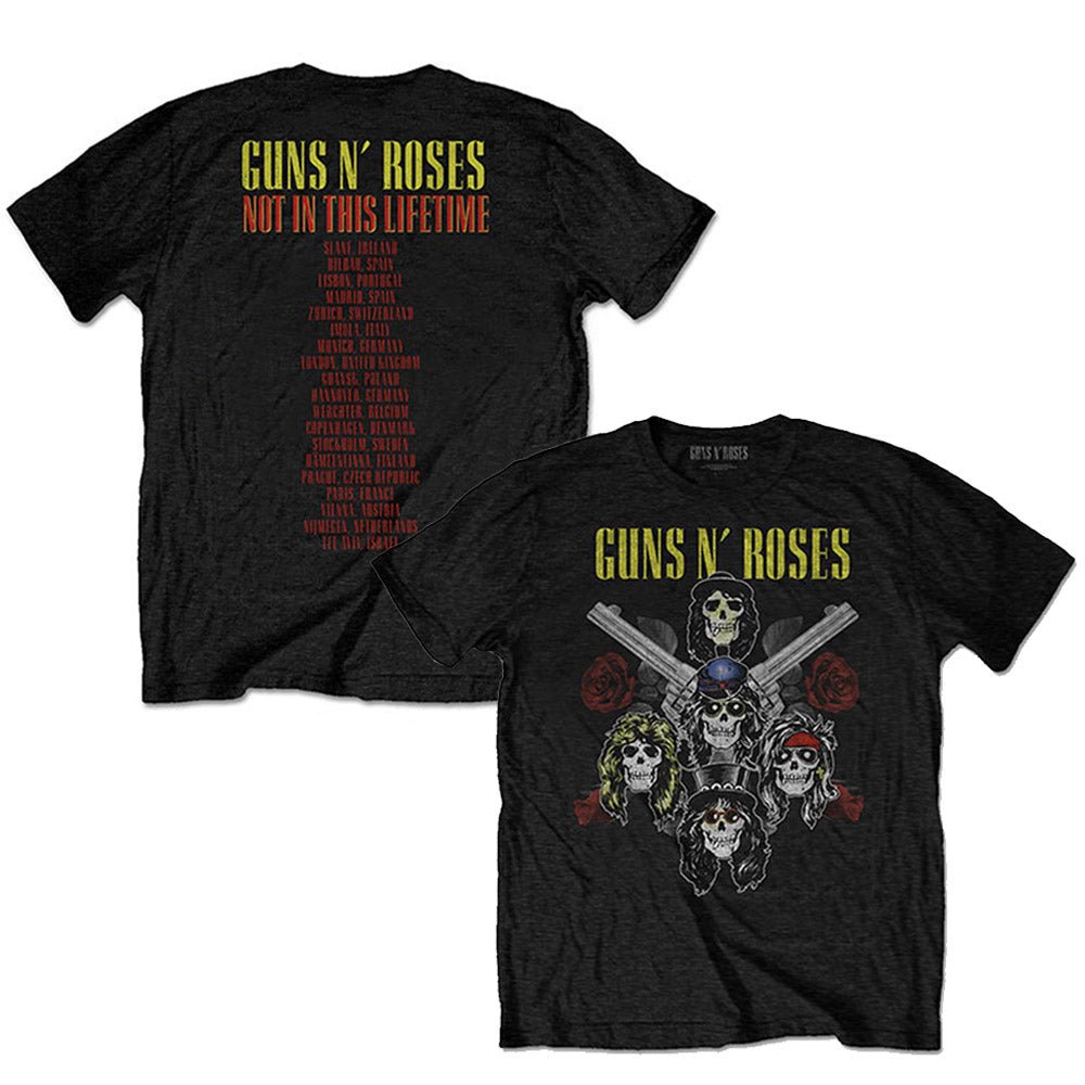 GUNS N ROSES ガンズアンドローゼズ (結成 40周年 ) - Pistols & Roses / バックプリントあり / Tシャツ / メンズ - PGS